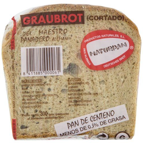 Pan Graubrot cortado
