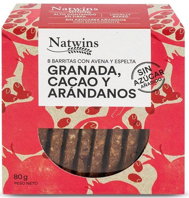 Natwins Granada Cacao y Arándanos.