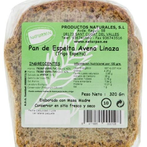 Pan de Espelta con Avena y Linaza